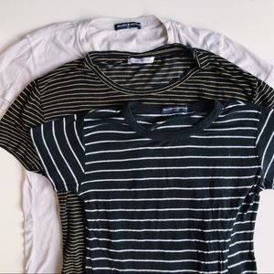 Lot / set of 3 soft thin shirts Zara brandy